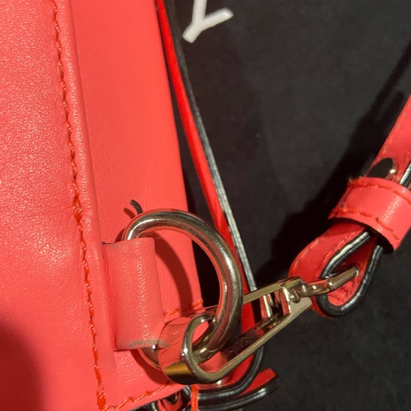 Milly Pink Cambridge Neon Coral Crossbody Purse - Picture 5 of 10